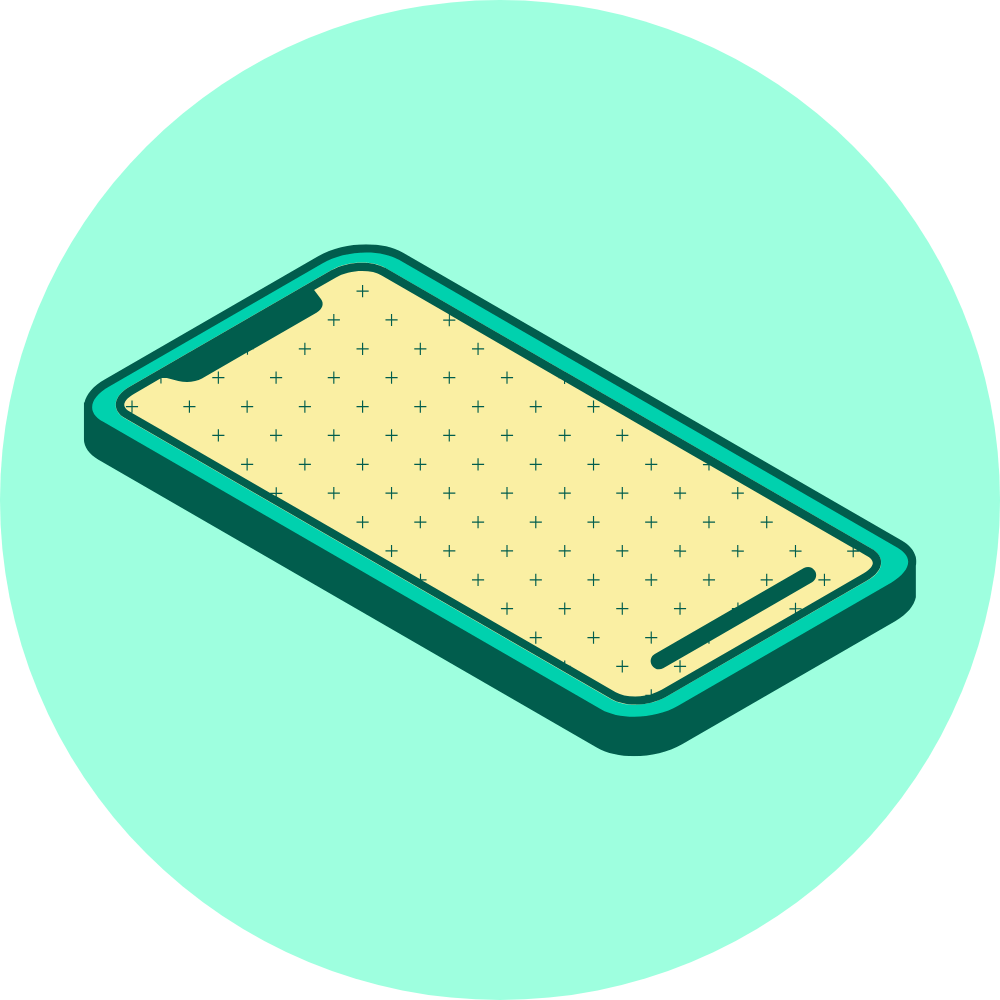 Flat icône d'un téléphone dans un cercle bleu